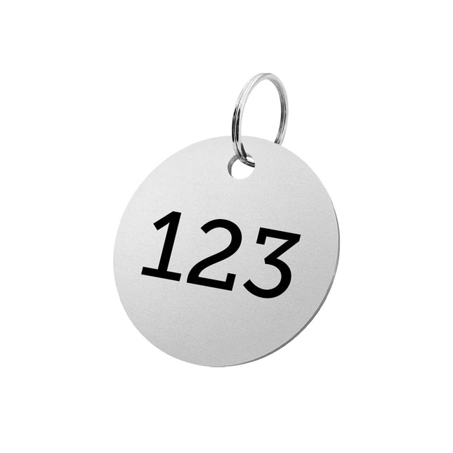 Aluminum key tag 50mm with number – 1 pc