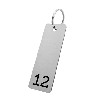 Aluminum key tag 70x25mm with number – 1 pc