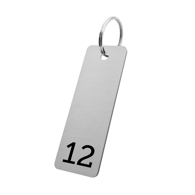 Aluminum key tag 70x25mm with number – 1 pc