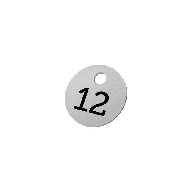 Aluminum numbered tag 20mm – 1 pc