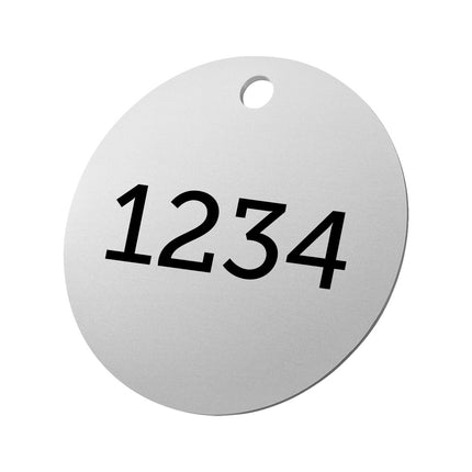 Aluminum numbered tag 80mm – 1 pc