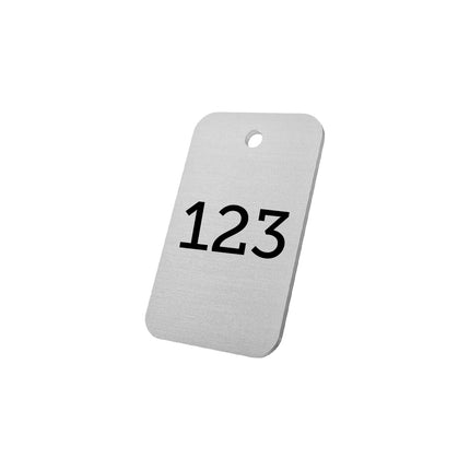 Aluminum numbered tag 50x30mm – 1 pc