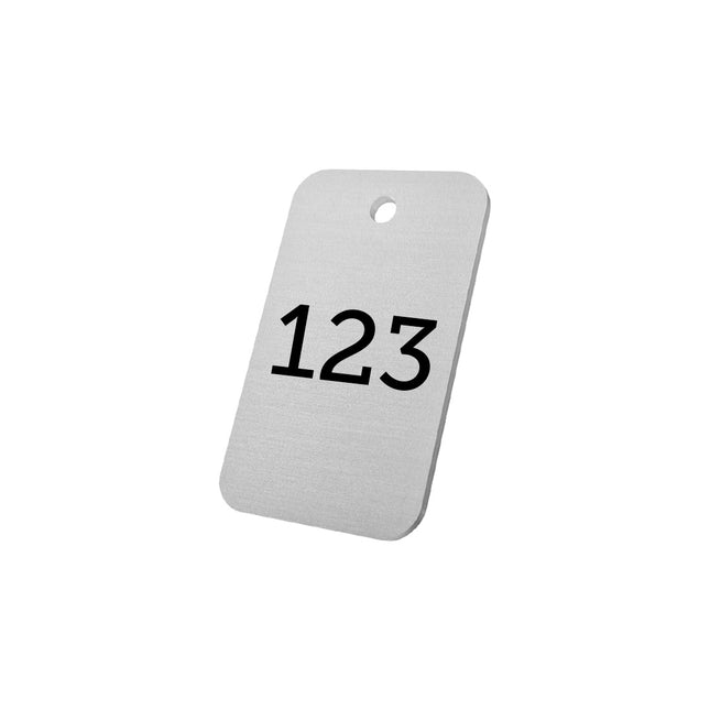 Aluminum numbered tag 50x30mm – 1 pc