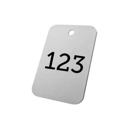 Aluminum numbered tag 60x40mm – 1 pc
