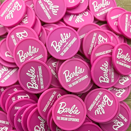 Custom printed plastic tokens Ø29mm – 100 pcs