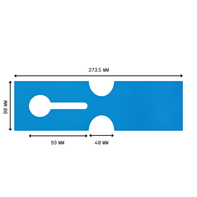 Loop-lock labels blue HDPE 273.5x80mm