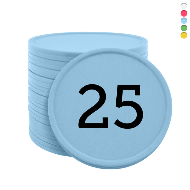 Numbered tokens 1-100