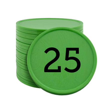 Numbered tokens 1-100