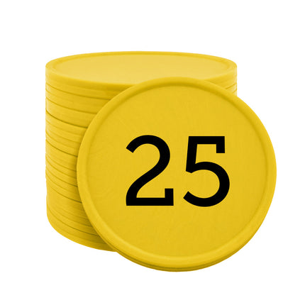 Numbered tokens 1-100