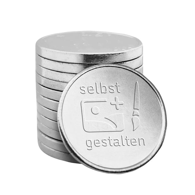 Custom steel token Ø25mm - 1000 pc