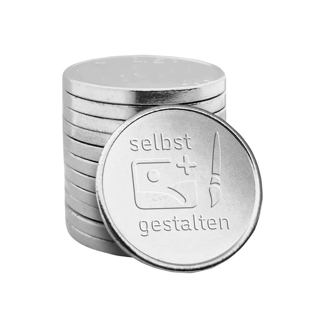 Custom steel token Ø24mm - 1000 pc
