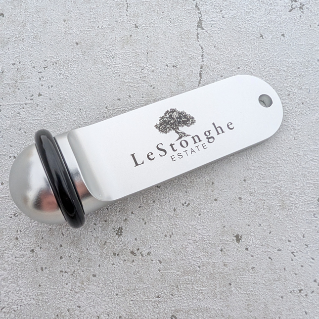Big Classic silver hotel keychain engraved – 1 pc