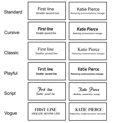 Custom name plate Titan gold - 1 pc