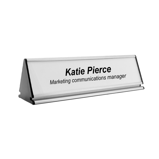 Custom name plate Prestige silver - 1 pc