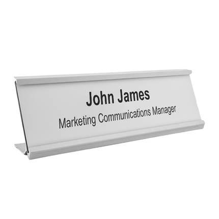 Custom name plate Titan silver - 1 pc