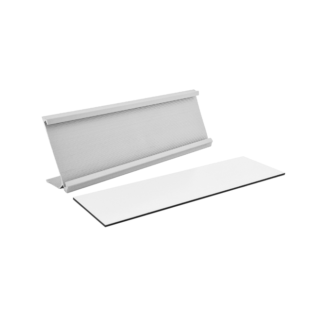 Custom name plate Titan silver - 1 pc