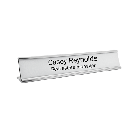 Custom name plate Dex silver - 1 pc