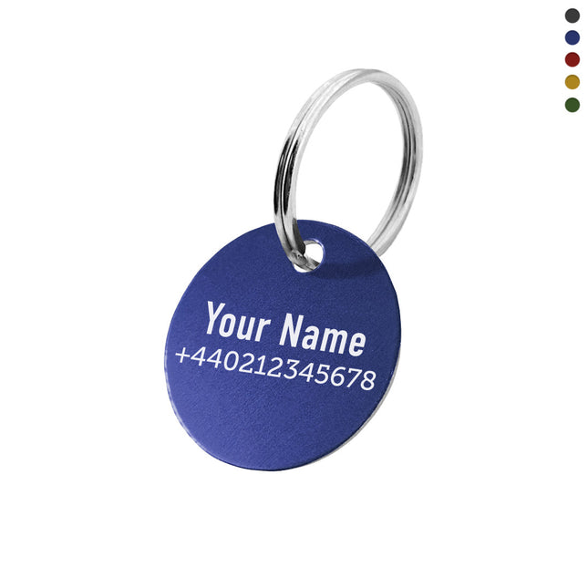 Aluminum key tag with phone number - 1 pc