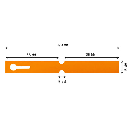 Loop lock labels orange PVC 120x13mm