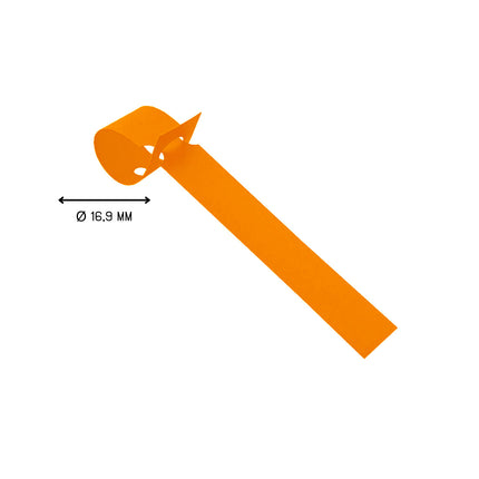 Loop lock labels orange PVC 120x13mm