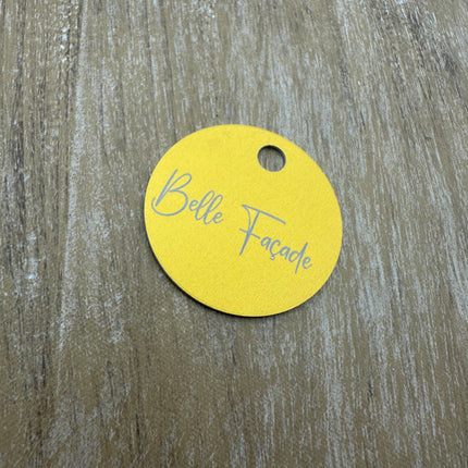 Aluminum key tag with text and logo  - 1 pc