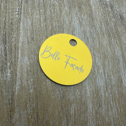 Aluminum key tag with text and logo  - 1 pc