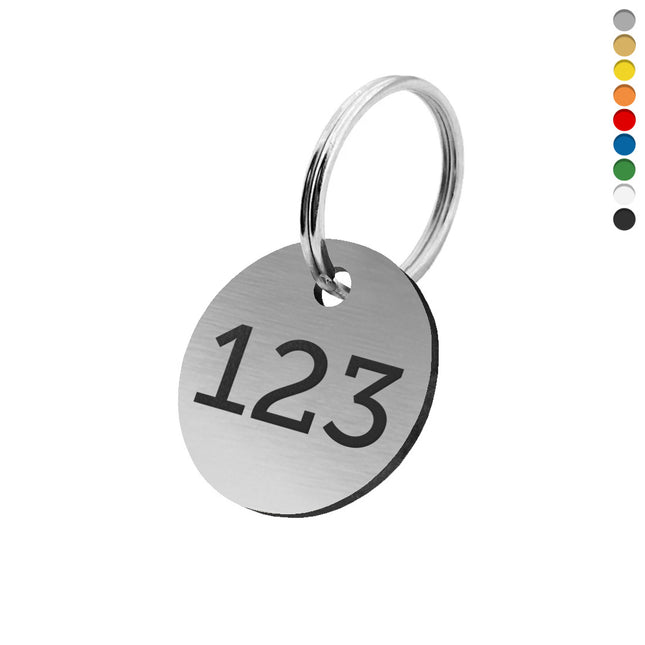 Acrylic key tags with number - 1 pc