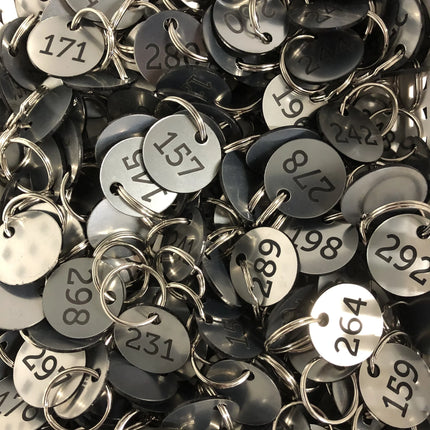 Acrylic key tags with number - 1 pc