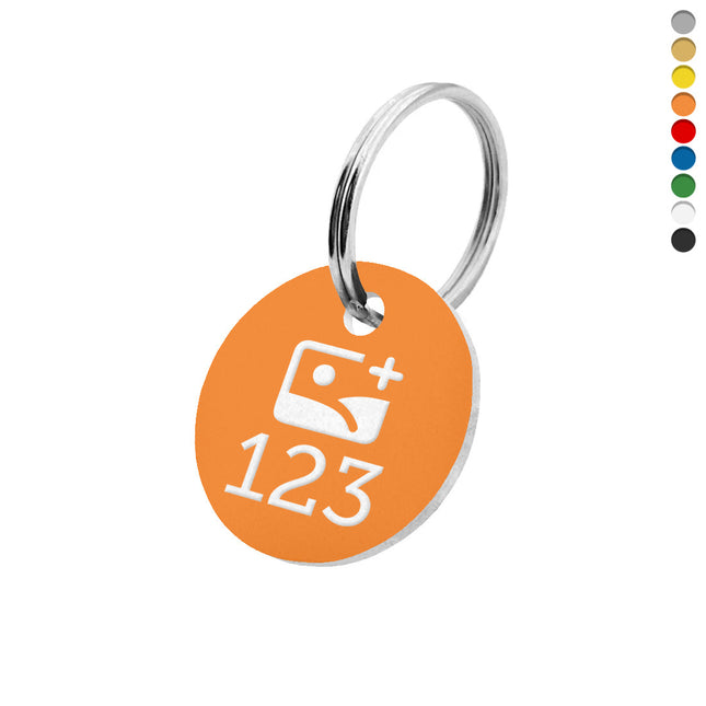 Acrylic key tags with logo and number - 1 pc