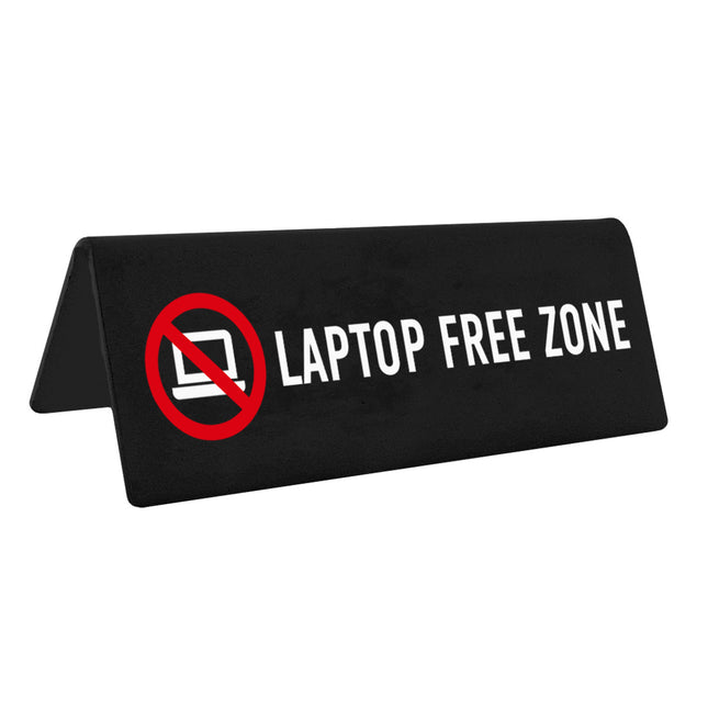 Laptop free zone sign - 1 pc