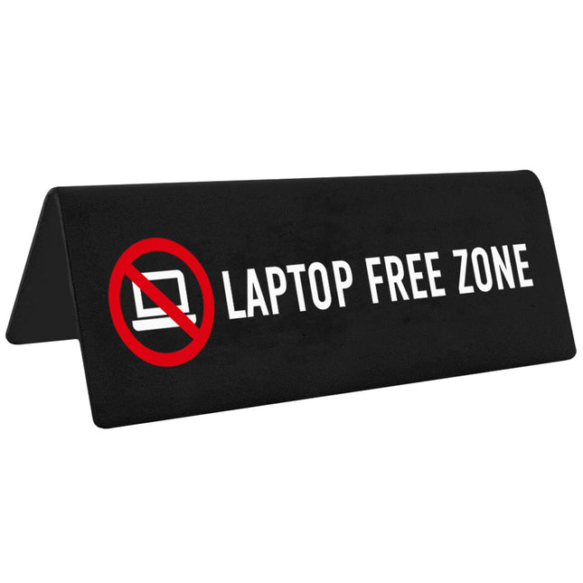 Laptop free zone sign - 1 pc