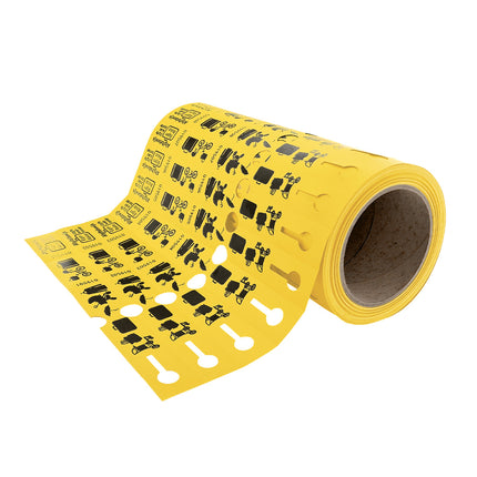 Loop-lock labels  PVC 25025 mm