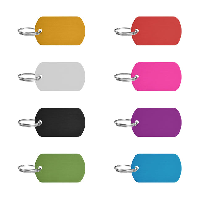 Blank aluminum key tag 38x22mm - 1 pc