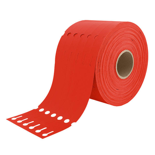Loop-lock labels red HDPE 160x17mm