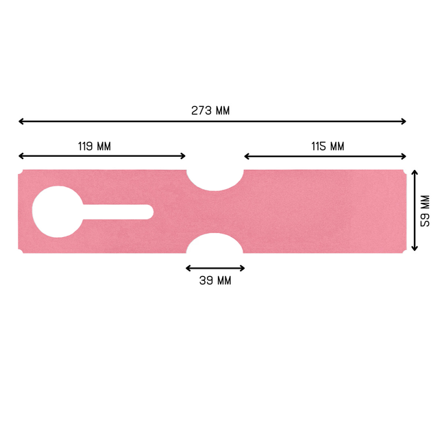 Custom loop-lock labels HDPE 273.5x59mm