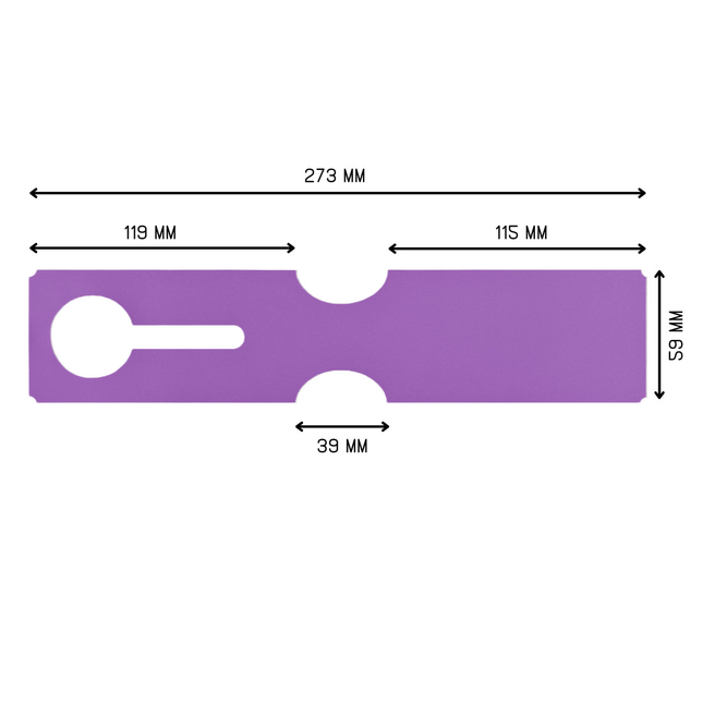 Custom loop-lock labels HDPE 273,5x59mm with barcode
