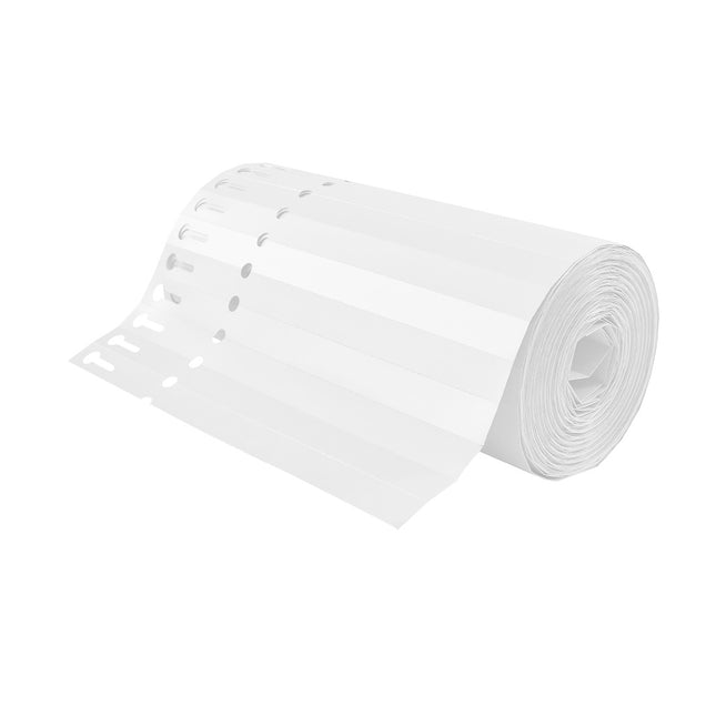 Loop-lock labels white PVC 200x13mm