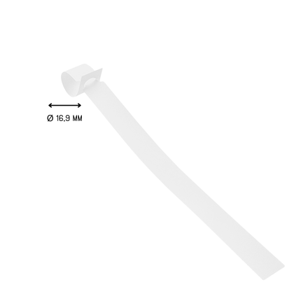 Loop lock labels white PVC 200x13mm