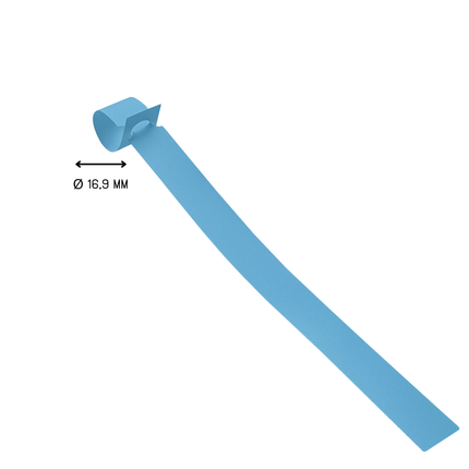 Loop lock labels blue PVC 200x13mm