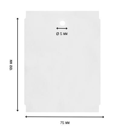 Custom hanging tags 75x100mm