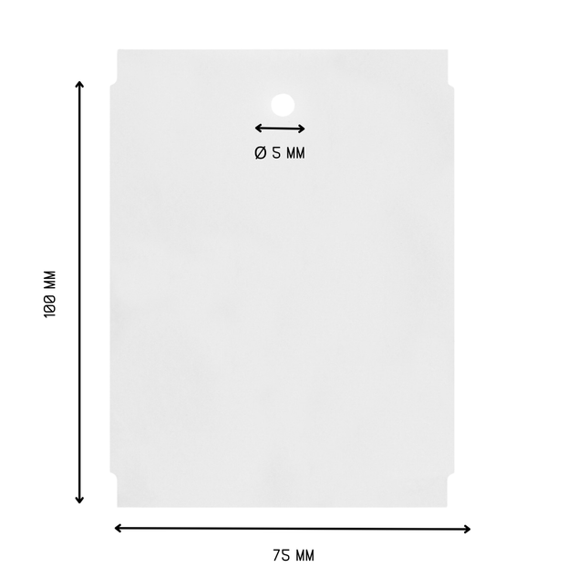 Hanging tags 75 x 100 mm