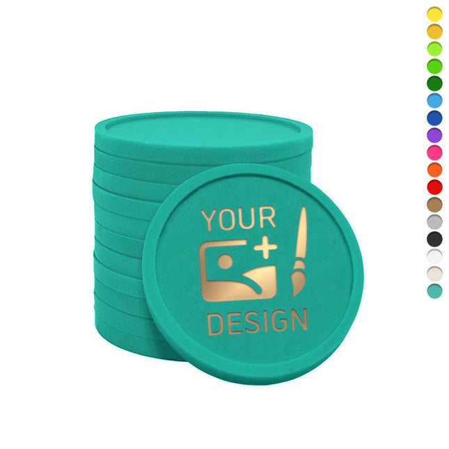 Custom foil print plastic tokens Ø25mm – 1000 pcs