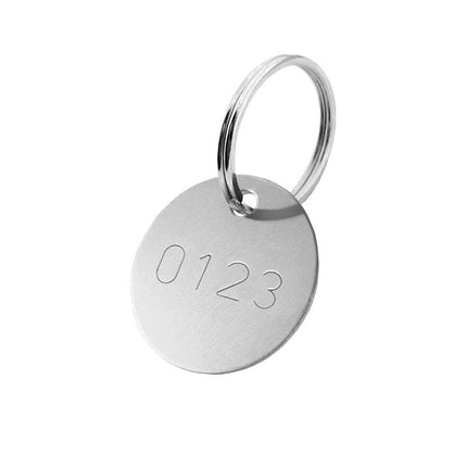 Aluminum key tag with impressed number - 1 pc