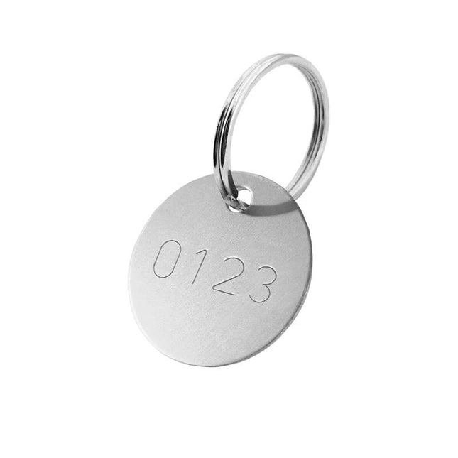 Aluminum key tag with impressed number - 1 pc