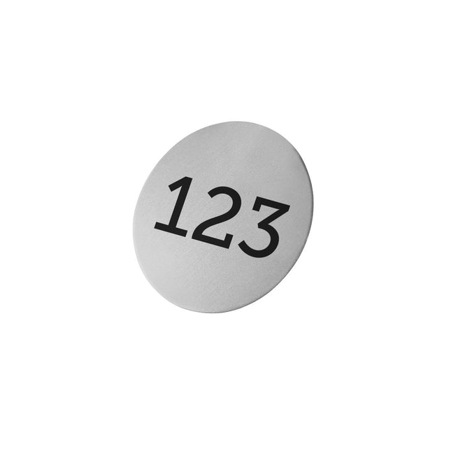 Aluminum numbered tag 30 mm - 1 pc