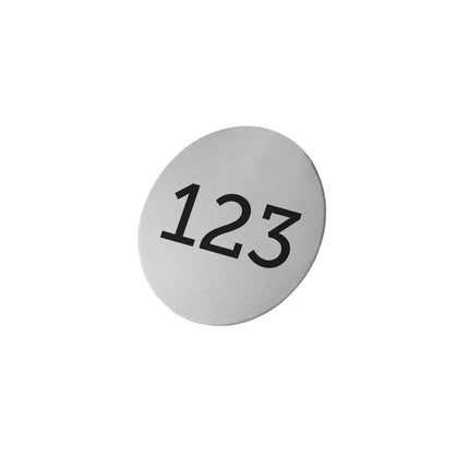 Aluminum numbered tag 30 mm - 1 pc