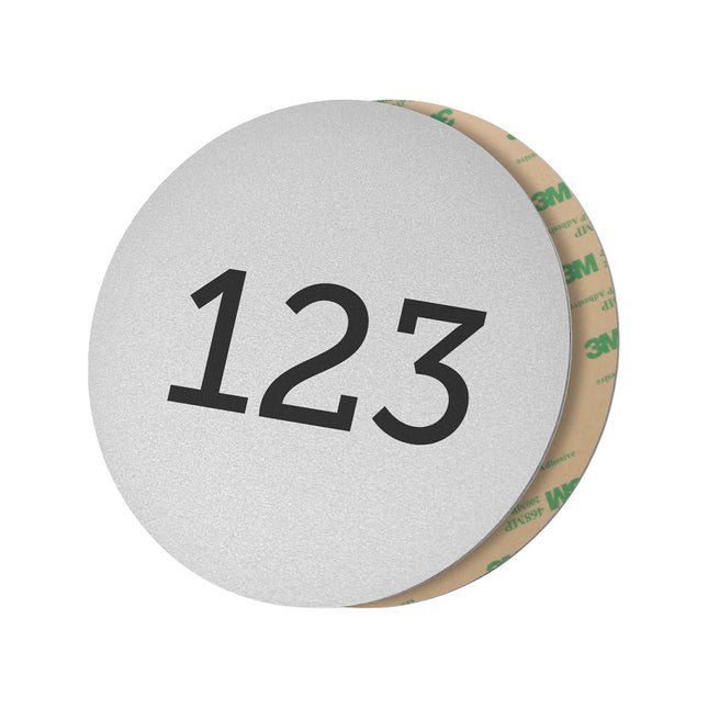 Aluminum numbered tag 75 mm with tape - 1 pc