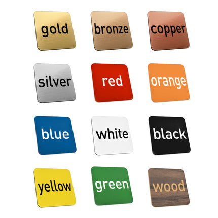 Plastic rectangular numbered tag with hole - 1 pc