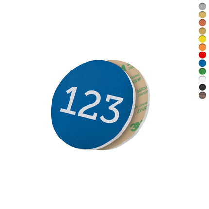 Plastic numbered tag with tape - 1 pc