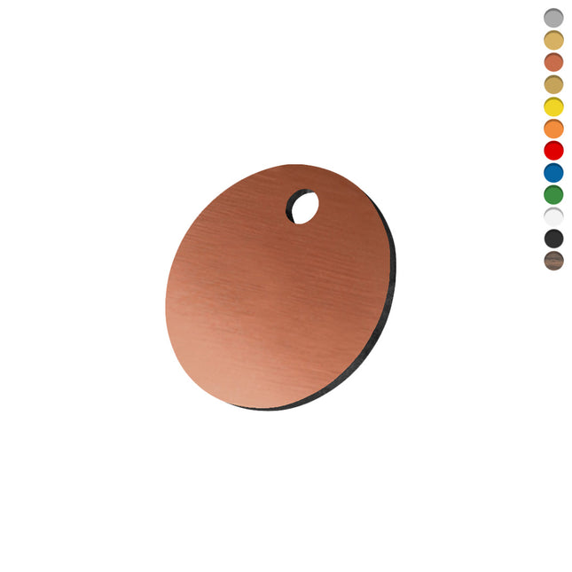 Blank plastic tag with hole - 1 pc